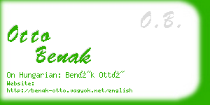 otto benak business card